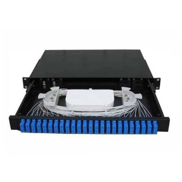 FTTH 12-24 core SC/FC/ST/LC rack mount Splicing fiber Optic patch panel/Termination Box/ODF