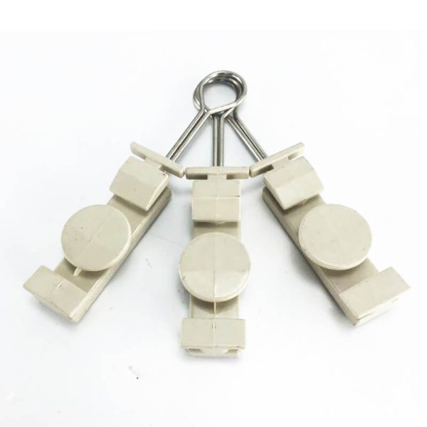 FTTH Anchor Plastic Small S type Cable Holder Fiber Drop Cable Anchoring Clamp - Image 4