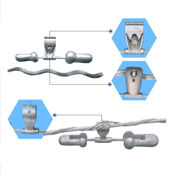 High Quality Suspension Clamp Spiral Available 4D-20 27mm Dia.4D Vibration Damper with Good Controlling Swing - Image 3